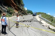 Asentamiento de casi 50 metros en tramo carretero