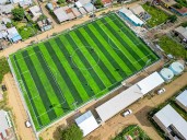 Presidenta inaugura cancha en la colonia “Nueva Capital” en la capital