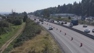 State Route 167 lane reduction after bridge hit