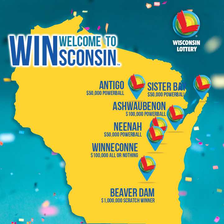 Grandes premios de quiniela ganados en Ashwaubenon, Winneconne, Neenah y Sister Bay