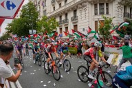 Spanish Vuelta stage cut short because of disruption by pro-Palestinian protesters near finish line