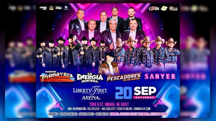 Conjunto Primavera y grandes del regional mexicano se presentarán en Omaha