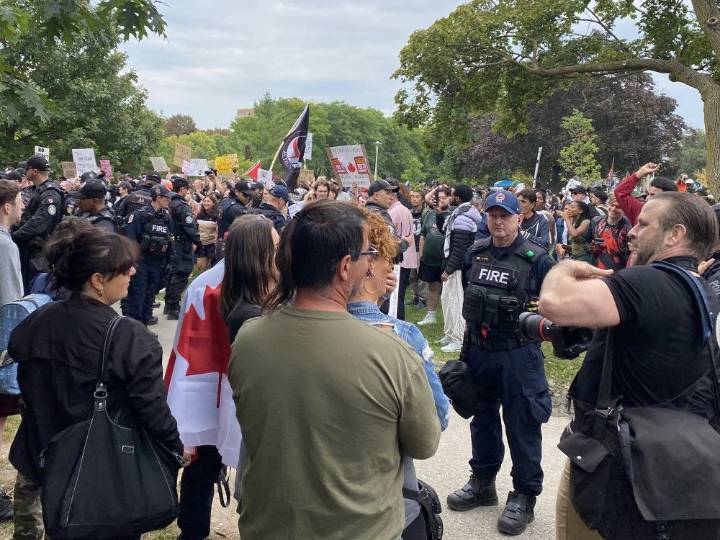 Police arrest multiple people at demonstrations in Toronto