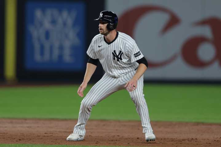Yankees start Jose Caballero again, give leadoff assignment to Austin Slater