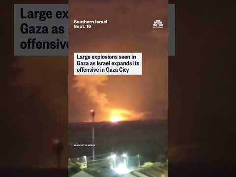 Large explosions seen in Gaza from southern Israel