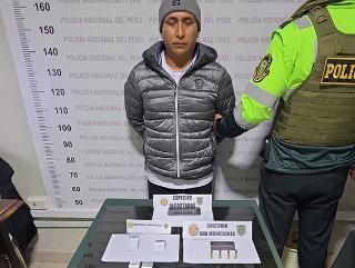PNP Santa detuvo a sujeto con droga y municiones