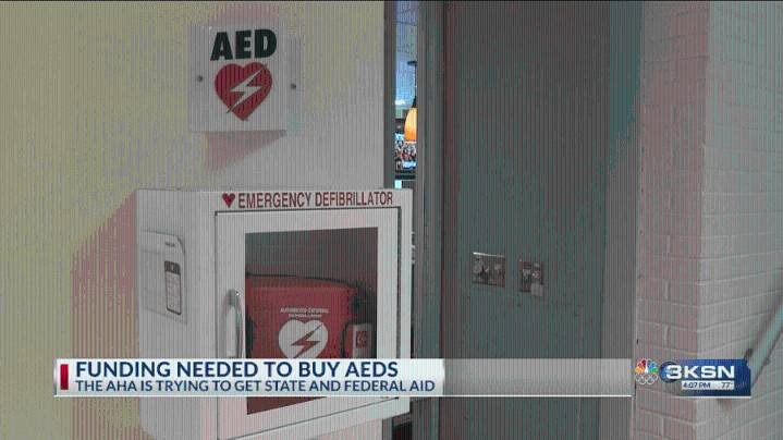 Kansas schools implement cardiac arrest emergency plans, AED funds needed