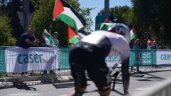 Dos manifestantes propalestinos detenidos en la llegada de La Vuelta a Valladolid