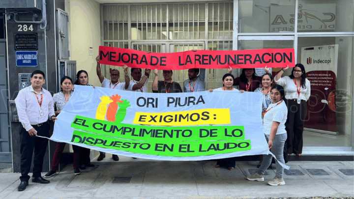 Trabajadores de Indecopi realizan protesta nacional exigiendo cumplimiento de derechos laborales