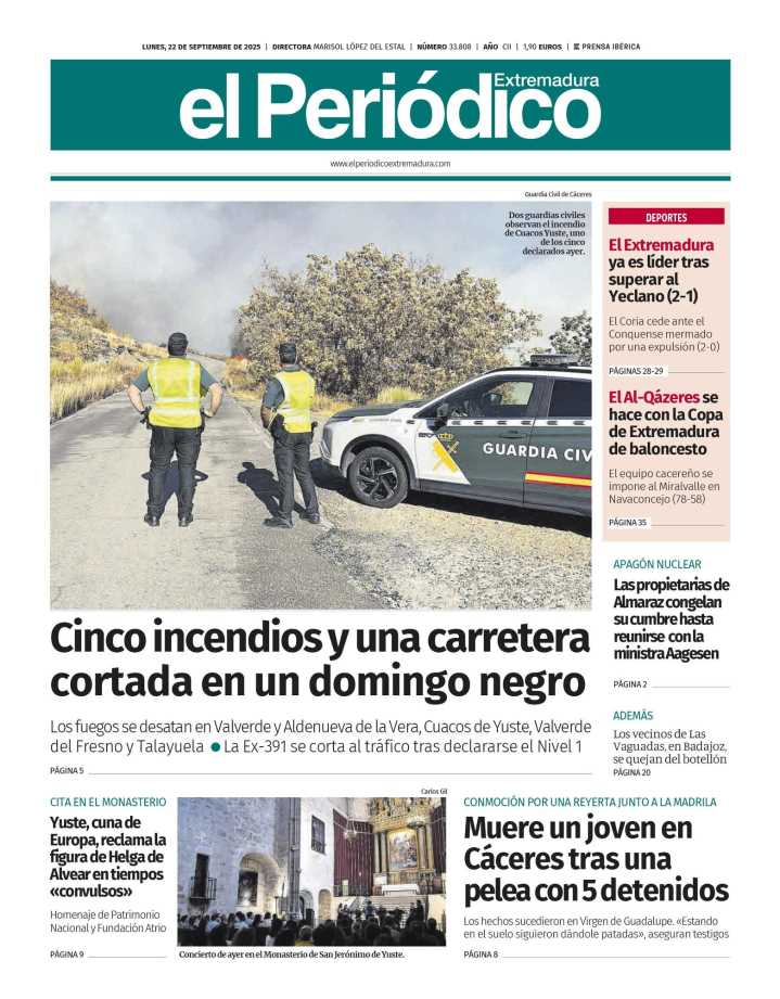 Consulta la portada correspondiente al día 22 de septiembre de 2025