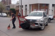 Violento choque en una esquina de Santa Rosa