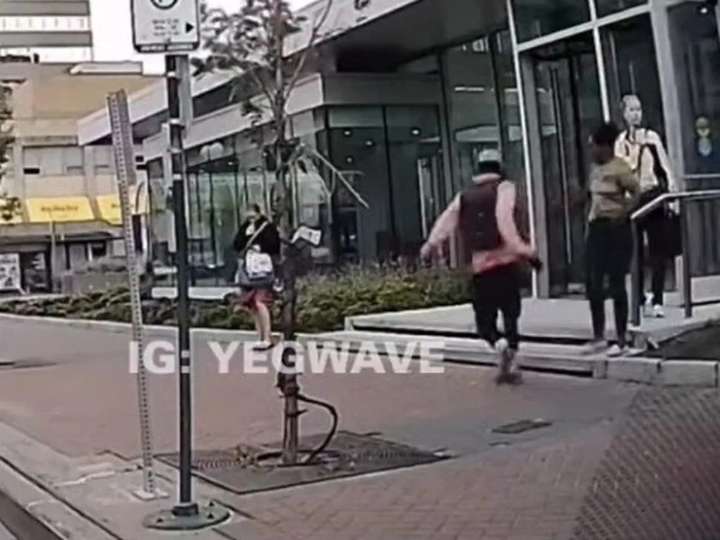 Edmonton police seek victim and witness in caught-on-video Jasper Avenue phone snatching