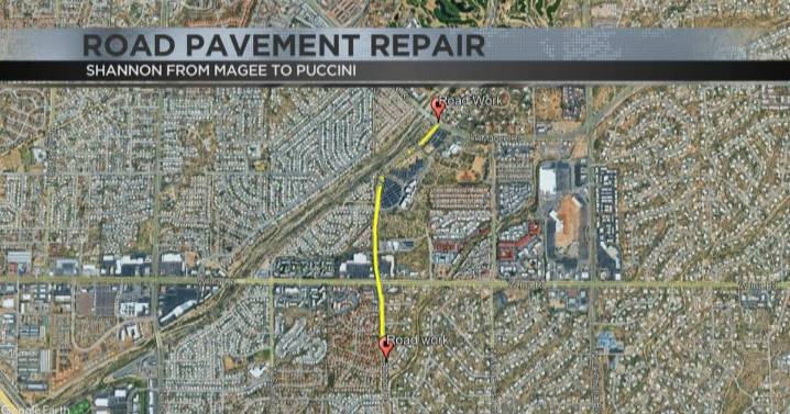 Pima County road repairs to affect Shannon Road traffic