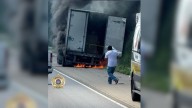 18-wheeler catches fire on I-12 westbound between Holden and Livingston