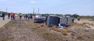 ¡Impactante choque en La Encrucijada! Cuatro heridos en la colisión de vehículos.
