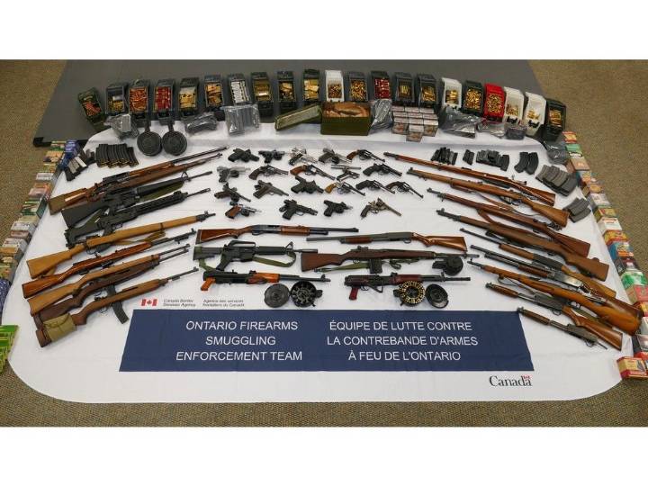 Border officers seize 48 guns, 17,000 rounds of ammo in Windsor raid