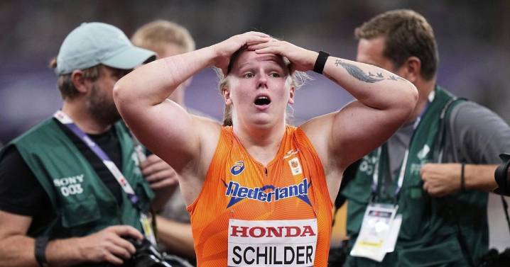 Schilder wins women's shot put at the worlds on the final throw of a grueling day