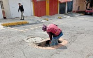 Atienden hundimiento en la colonia Padre Figueroa; Naucalpan refuerza seguridad vial con acciones inmediatas