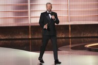 Emmys host Nate Bargatze jokes about the television industry, devises gag to keep speeches short