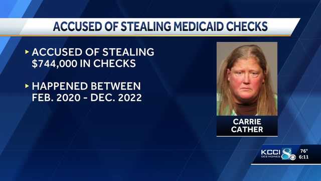 Iowa crime: Carrie Cather, 48, charged with theft