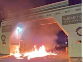 Incendian garita militar en protesta por violación a una menor de nueve años
