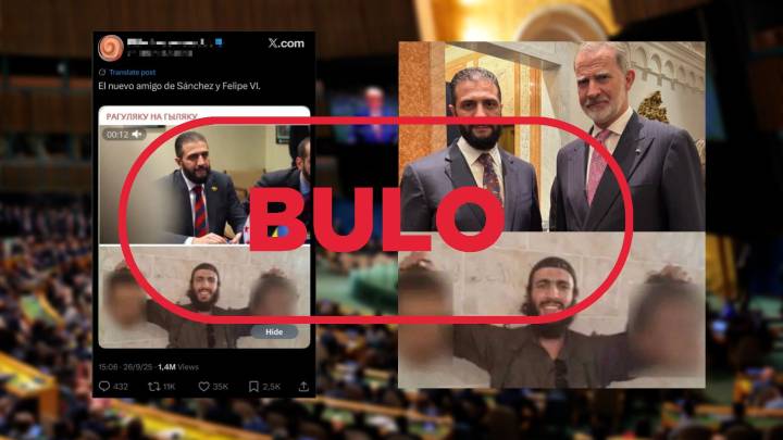 El hombre que sostiene dos cabezas decapitadas en esta foto no es el presidente interino de Siria