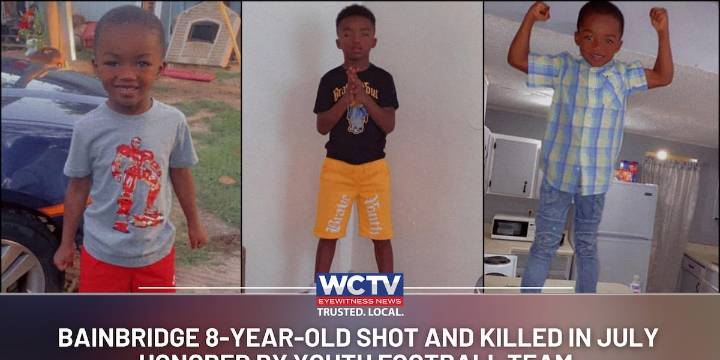 Bainbridge 8-year-old shot and killed in July honored by youth football team