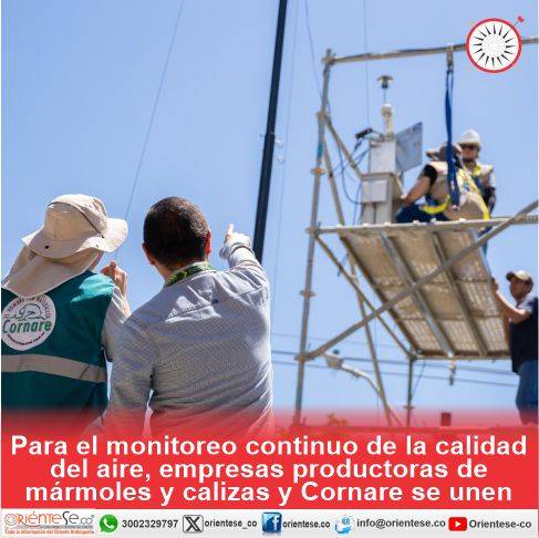 Para el monitoreo continuo de la calidad del aire, empresas productoras de mármoles y calizas y Cornare se unen