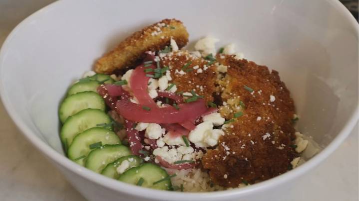 Hot Honey Panko Chicken Bowls