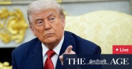 Australia news LIVE: Albanese touches down in London; Trump’s warning to Americans on political violence