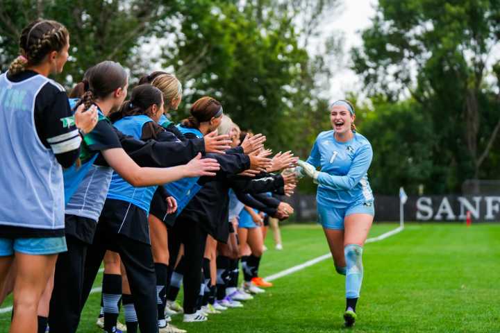 Grace Miller showing her value for UND soccer