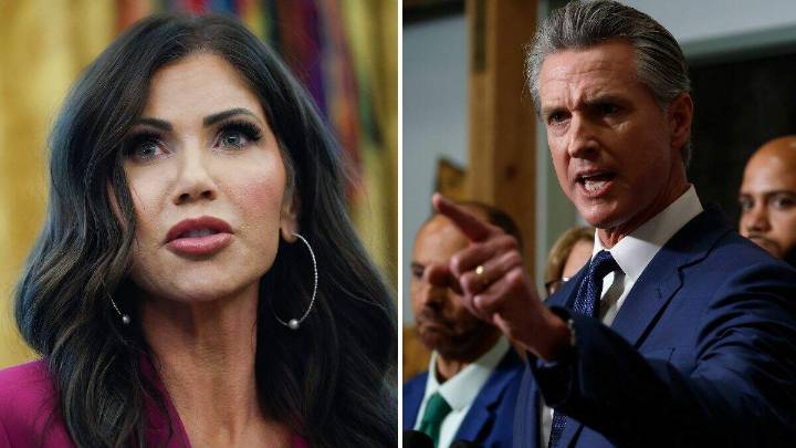 Kristi Noem Blasts Gavin Newsom's 'Really Menacing' Warning