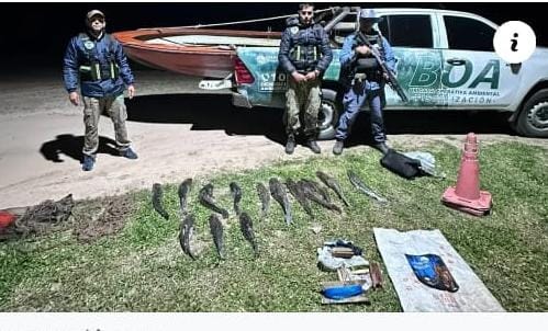 Efectivos secuestraron ejemplares por pesca ilegal