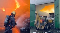 Fuerte Incendio Consume Bodega con 20 Mil Placas de Algodón en Parque Industrial de Puebla