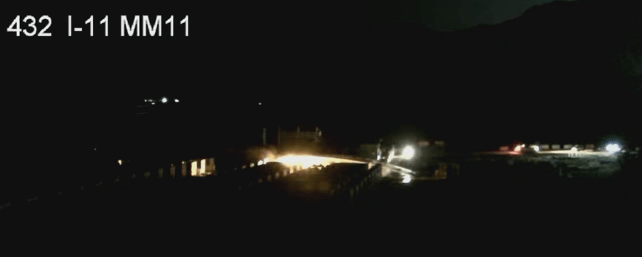 Firefighters battles solar plant blaze southeast Las Vegas