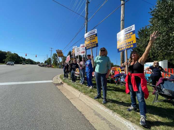 Striking nurses turned away from church shooting response at Michigan hospital