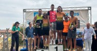 Ester Rodríguez y David Pérez se coronan en el Triatlón de Villamuriel