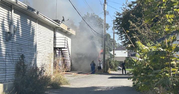 Firefighters battling structure fire near Logan Elementary School