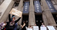 Protesters flood Hollywood over 'Jimmy Kimmel Live!' suspension, calling for an end to censorship