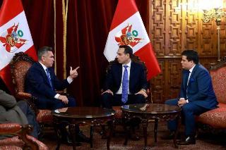 Alejandro Moreno se reúne con José Enrique Jerí, presidente del Congreso peruano