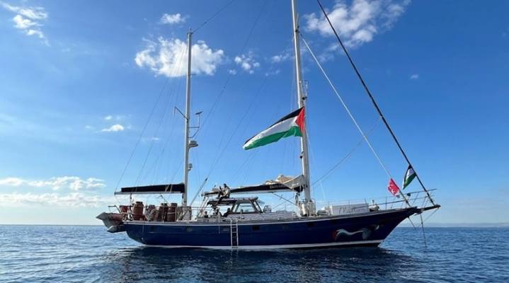 Flotilla Sumud continúa su viaje hacia Gaza desde Grecia