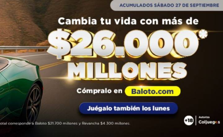 Resultados del Baloto hoy sabado 27 de septiembre