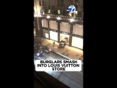 Burglars crash truck into Louis Vuitton store