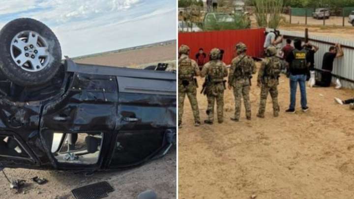 Volcadura de Coche Destapa Red de Tráfico de Personas en Texas; Detienen a 35 Personas
