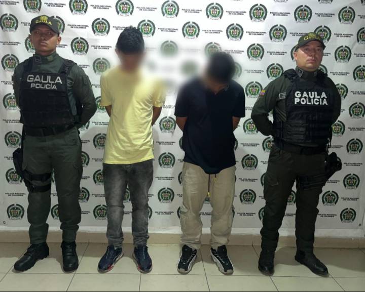El Gaula Huila capturó a dos presuntos extorsionistas en flagrancia en La Plata