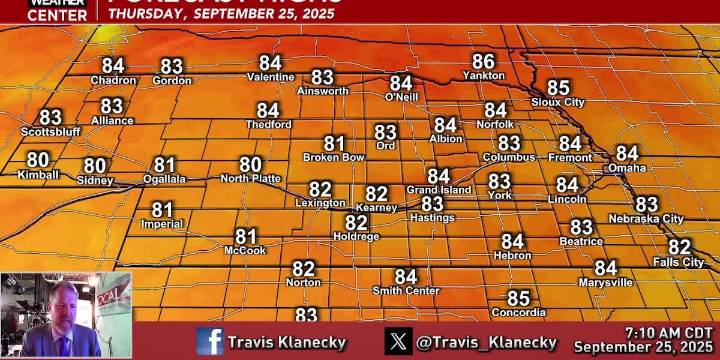 Looking at a quiet and warm weather patter sticking around for awhile