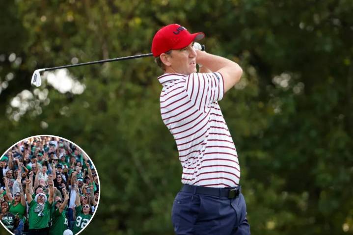Eli Manning chirped by Eagles fans at celebrity Ryder Cup