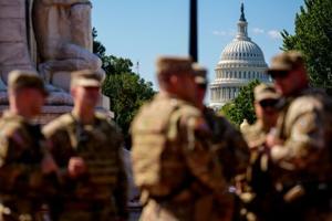 Trash, mulch and security: All jobs for troops in Washington