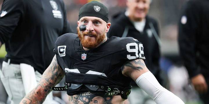 Raiders’ Maxx Crosby gets first career interception on absolutely ridiculous play