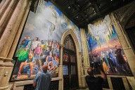 A massive mural honoring NYC immigrants now fills the entrance to St. Patrick’s Cathedral